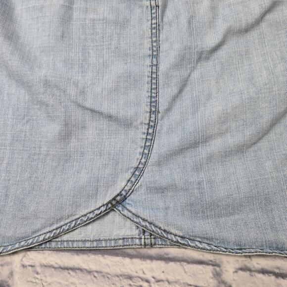 Blue Willi's Denim Skirt A Life More Pleasant Ice Blue Light Wash size 42 (12US) - Picture 4 of 13